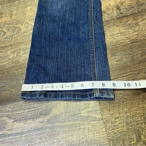 VINTAGE Southpole Jeans Juniors 11 Blue Bootcut Flare Embellished Spellout Y2K - Picture 9 of 12